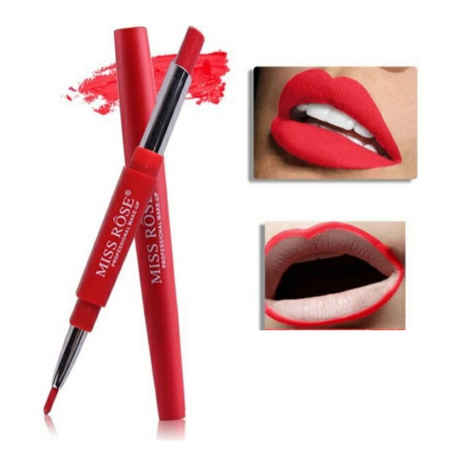 Miss Rose 2 In 1 Creamy Matte Lipstick 7102-001M 08 Flame