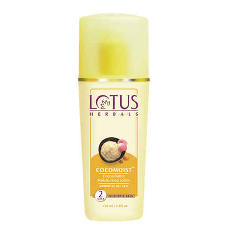 Lotus Herbals Cocomoist Cocoa-Butter Moisturising Lotion | For Normal to Dry Skin | 170ml