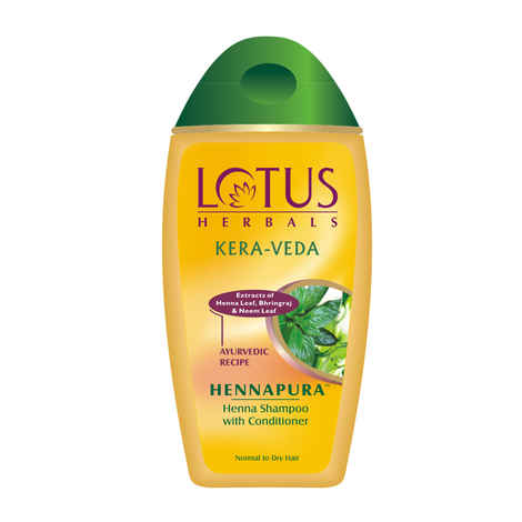 Buy Lotus Herbals Kera-Veda Hennapura Henna Shampoo With Conditioner | With Bhringraj | For All Hair Types | 200ml - Purplle