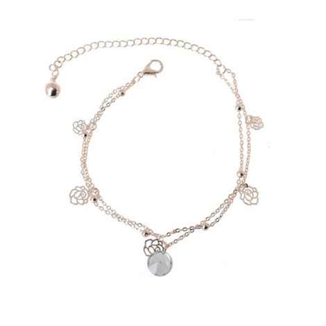 Buy Ferosh Crystal Rose Anklet - Purplle