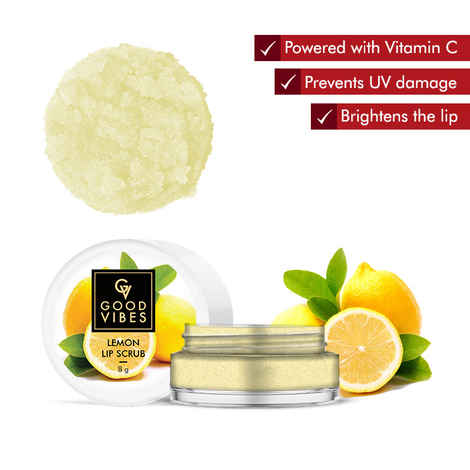 Buy Good Vibes Lip Scrub - Lemon (8 gm) - Purplle