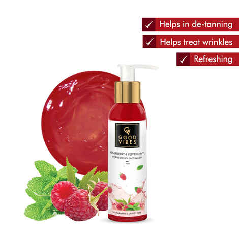 Good Vibes Refreshing Face Wash - Raspberry & Peppermint (120 ml)