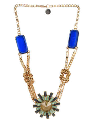 Buy Femnmas Retro Vintage Blue Necklace - Purplle