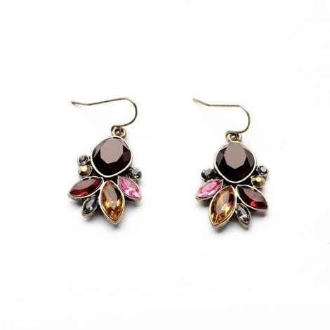 Buy Femnmas Stone Studded Luxury Earrings - Purplle