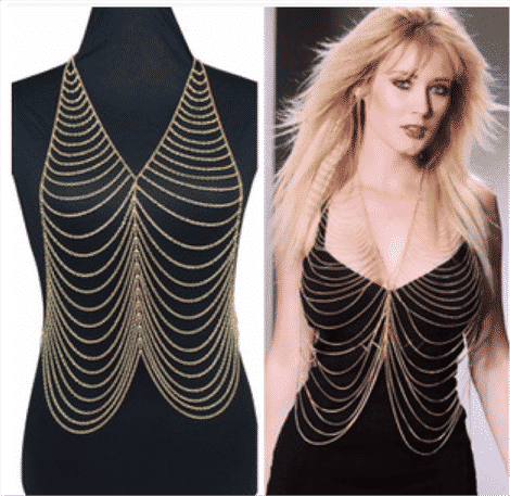 Buy Femnmas Golden Celebrity Full Body Chain - Purplle