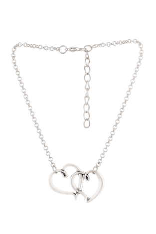 Buy Femnmas Dual Heart Love Anklet - Purplle