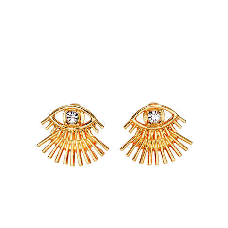 Buy Femnmas Golden Eye Earrings - Purplle