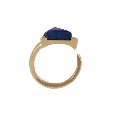 Buy Femnmas Blue Gemstone Triangle Ring - Purplle