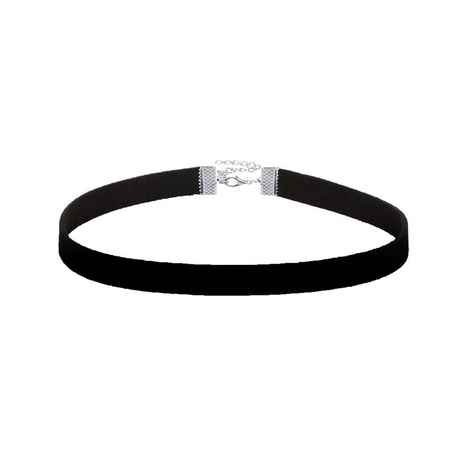Buy Femnmas Black Simple Velvet Collar Necklace - Purplle