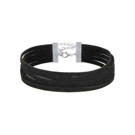 Buy Femnmas Black Wide Choker Necklace - Purplle