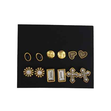 Buy Femnmas 14K Rose Gold Plated Earring Gift Set (Pack Of 6 ) - Purplle