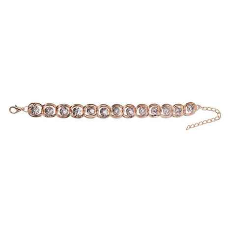 Buy Femnmas Gold Hollow Charm Bling Stone Bracelet - Purplle
