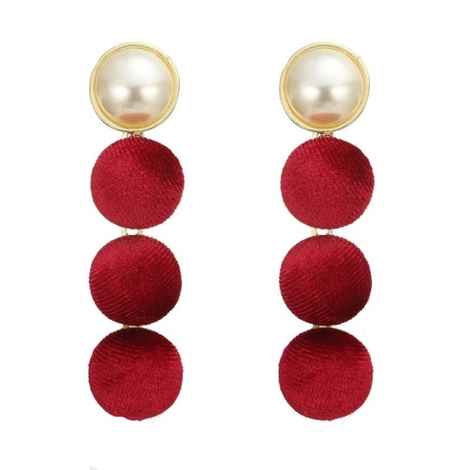 Buy Femnmas Red Cocktail Dress Party Earrings - Purplle