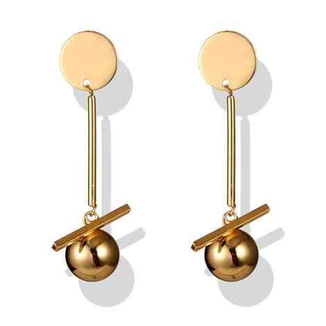 Buy Femnmas Rose Gold Pearl Pendant Earrings - Purplle