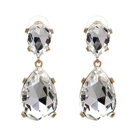 Buy Femnmas Transperant Gemstone Studded Party Fancy Earrings - Purplle