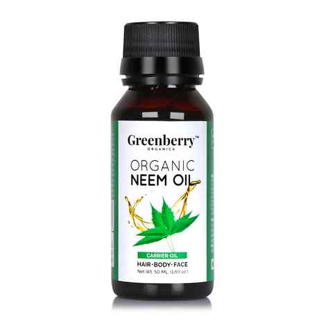 Greenberry Organics Organic Neem Oil for Face Body & Hair (50 ml)