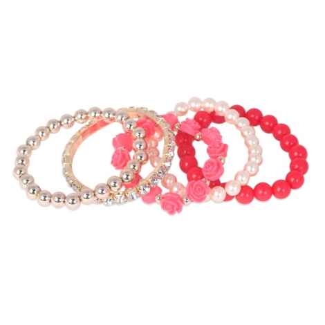Buy Crunchy Fashion Roses Bracelet Set-Rose - Purplle