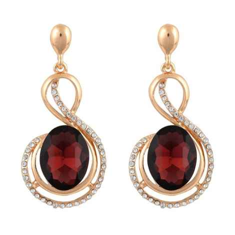 Buy Crunchy Fashion Brown Gold Plated Dangle & Drop Earrings - Purplle