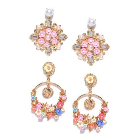 Buy Crunchy Fashion Multi Floret Dangling Earrings With Combo - Purplle