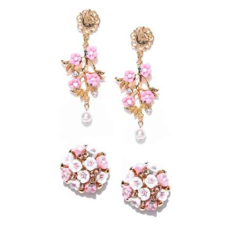 Buy Crunchy Fashion Clay Flower Embellished Multi Earrings With Combo - Purplle