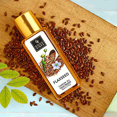 Buy Good Vibes Cold Pressed Carrier Oil - Flaxseed (50 ml) - Purplle
