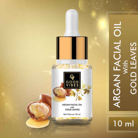 Buy Good Vibes Argan Facial Oil with Gold Leaves (10 ml) - Purplle