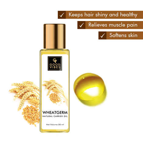 Buy Good Vibes Natural Carrier Oil - Wheatgerm (50 ml) - Purplle