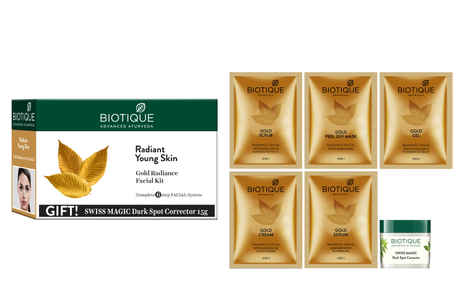 Buy Biotique Gold Radiance Facial Kit (65 g) - Purplle