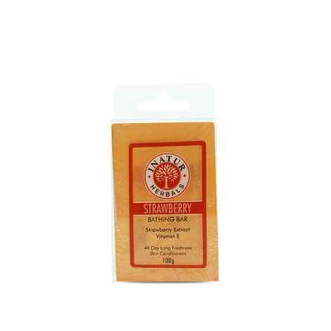 Inatur Herbals Strawberry Bathing Bar (100 g)