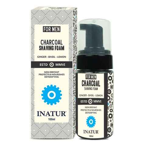 Inatur Herbals Charcoal Shaving Foam(150 ml)