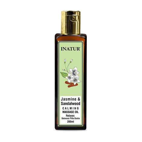 Inatur Jasmine & Sandalwood Calming Massage Oil (200 ml)