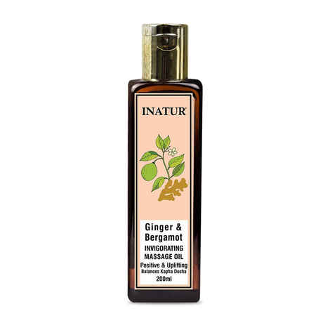 Inatur Rose & Geranium Nourishing Massage Oil (200 ml)