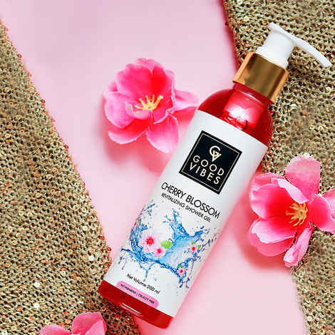 Buy Good Vibes Revitalizing Shower Gel (Body Wash) - Cherry Blossom (200 ml) - Purplle