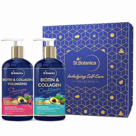 Buy St.Botanica Volumizing Haircare Combo | StBotanica Biotin & Collagen Volumizing Hair Shampoo + StBotanica Biotin & Collagen Hair Conditioner, 300ml - Purplle