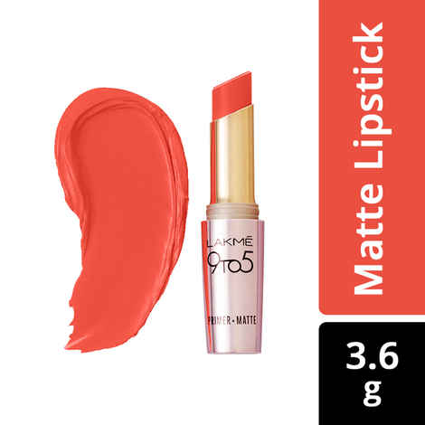 Buy Lakme 9 To 5 Primer + Matte Lip Color - Vermilion Fired MR6 (3.6 g) - Purplle