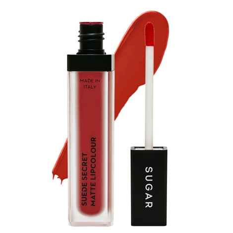 Buy SUGAR Cosmetics Suede Secret Matte Lipcolour 14 Tartan Tangerine (Orange With Hints Of Red) - Purplle
