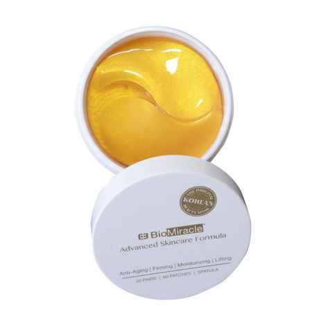 BioMiracle - Pure 24K Gold Hydrogel Eye Mask for Soothing, hydrating & Lifting (60 Pieces) (150 g)