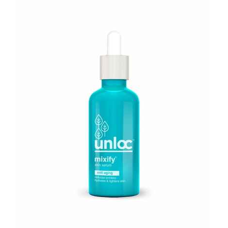 Buy MIXIFY Unloc Anti Aging Face Serum with Hyaluronic Acid, Vitamin C and natural plant extracts of Berberis, Mushroom, Lemon and Licorice - Purplle