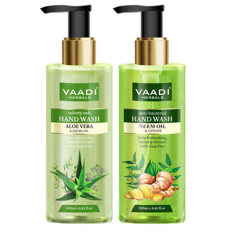 Buy Vaadi Herbals Ultra Nourishing - Pack of 2 Luxurious Handwash - Aloe Vera & Neem Oil - Pack of 2 (250 ml x 2) - Purplle