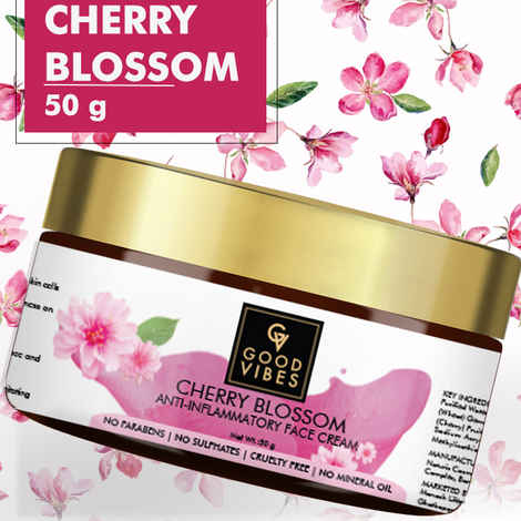 Good Vibes Anti - Inflammatory Face Cream - Cherry Blossom (50 gm)