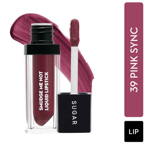 SUGAR Cosmetics - Smudge Me Not - Liquid Lipstick - 39 Pink Sync (Rosy Magenta) - 4.5 ml - Ultra Matte Liquid Lipstick, Transferproof and Waterproof, Lasts Up to 12 hours
