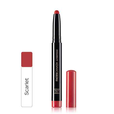 Buy Faces Canada Ultime Pro HD Intense Matte Lips + Primer - Scarlet 06 (1.4 g) - Purplle