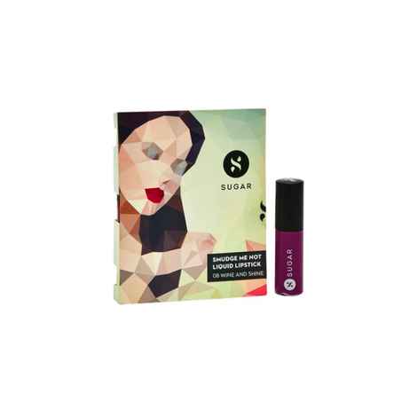 SUGAR Cosmetics Smudge Me NotA Liquid LipstickA SampleA 08 Wine And Shine (Sangria)