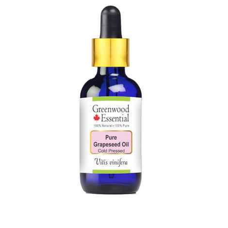 Greenwood Essential Pure Grapeseed Oil 30ml (Vitis vinifera) with Glass Dropper 100% Natural Cold Pressed Therapeutic Grade