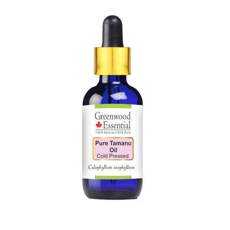 Greenwood Essential Pure Tamanu Oil 50ml (Calophyllum inophyllum) with Glass Dropper 100% Natural Cold Pressed Therapeutic Grade