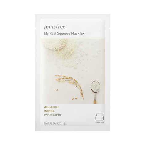 Buy Innisfree My Real Squeeze Mask - Rice (20 ml) - Purplle