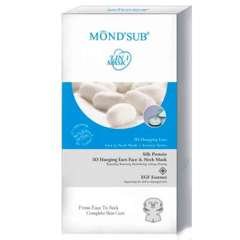 Buy Mond'Sub Silk Protein 3D Hanging Ears Face & Neck Mask Pack Of 1 - Purplle