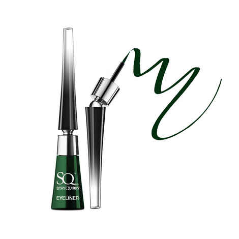 Stay Quirky Liquid Eyeliner, With Unique Ball-Joint Applicator, Green - Green Fire 3 (6.5 ml)