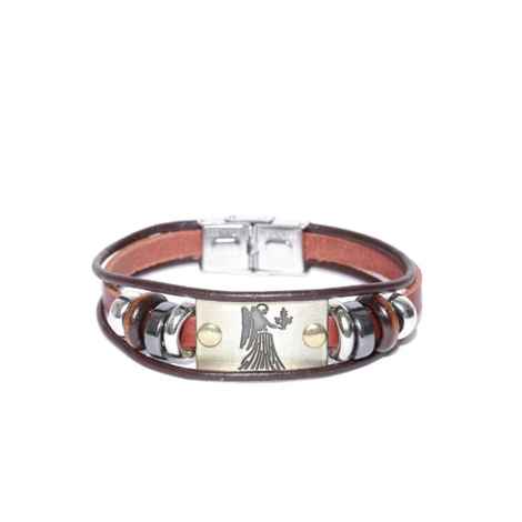 Buy Golden Peacock Unisex Brown & Gold-Toned Virgo Multistranded Bracelet - Purplle