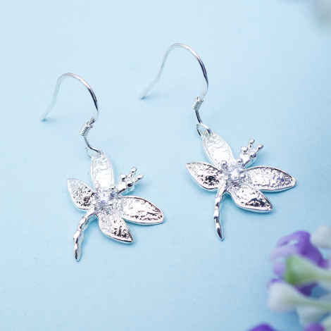 Buy Golden Peacock Peacock Shaped Silver-Plated Filigree Drop Earrings - Purplle